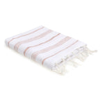 Mykonos - Fouta - Blanc/Cuivre