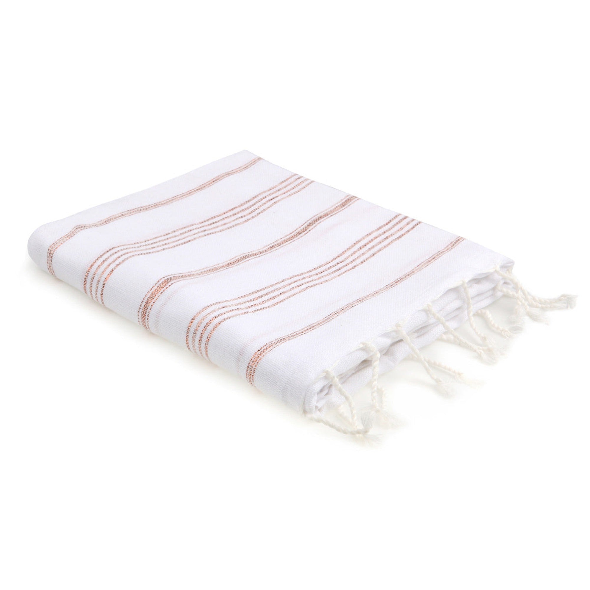 Mykonos - Fouta - Blanc/Cuivre