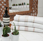 Mykonos - Fouta - Blanc/Cuivre
