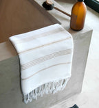 Mykonos - Fouta - Blanc/Or