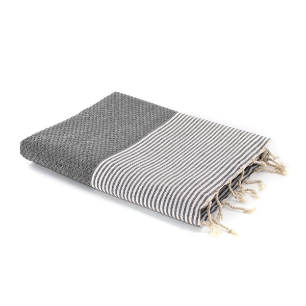 Ibiza - Fouta Nid D'Abeille - Gris Moyen
