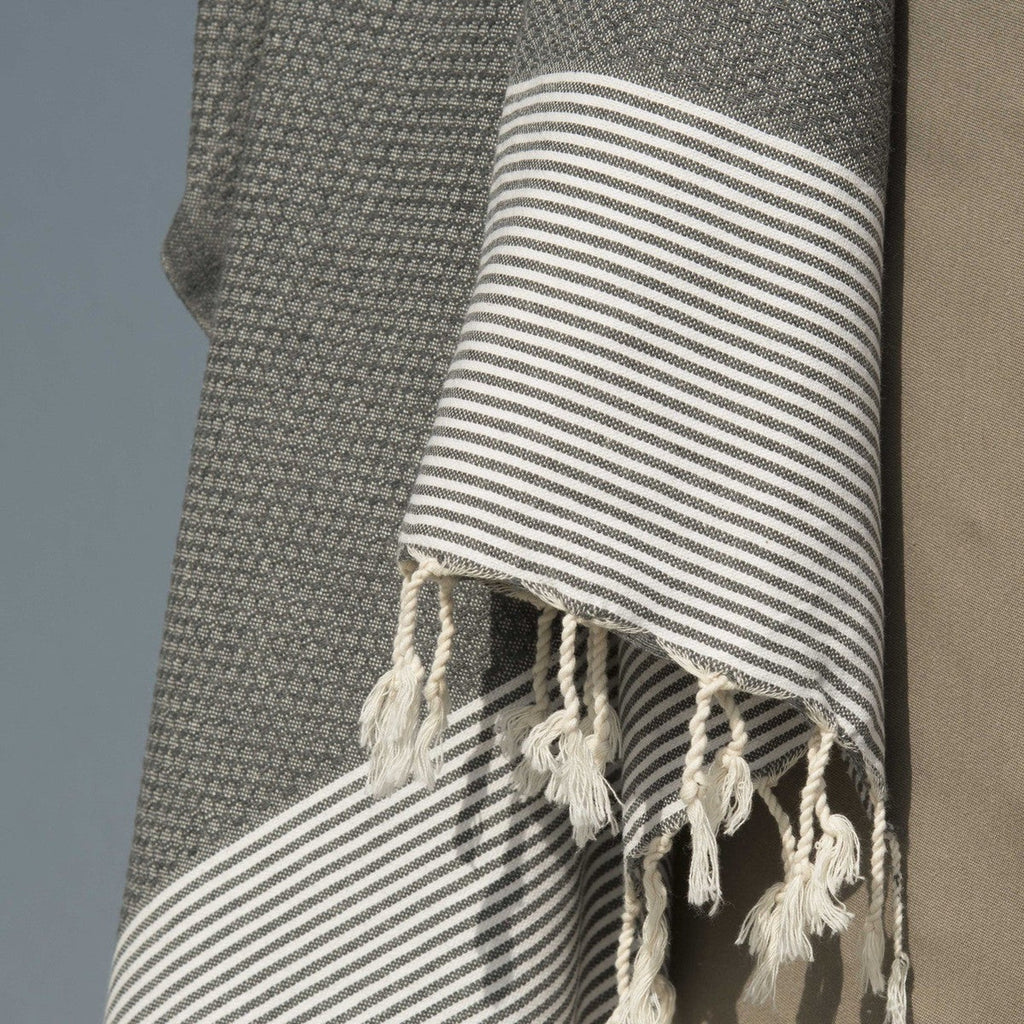 Ibiza - Fouta Nid D'Abeille - Gris Moyen