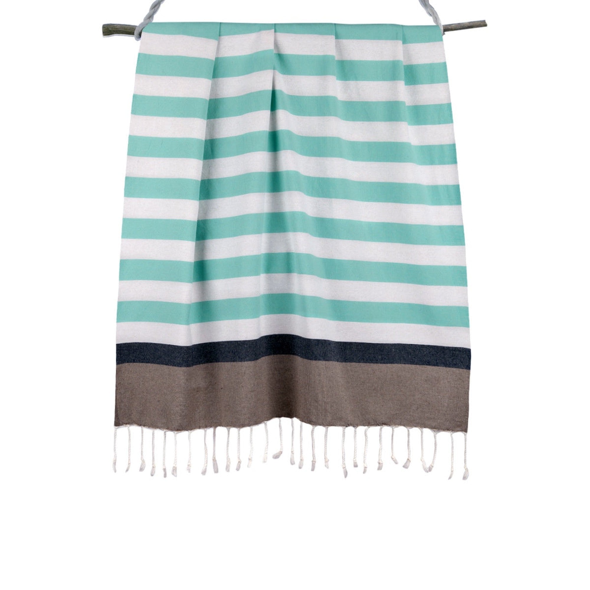 Arcachon - Fouta Tricolore - Taupe Clair