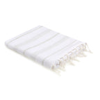 Mykonos - Fouta - Blanc/Argent
