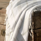 Mykonos - Fouta - Blanc/Argent