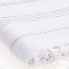 Mykonos - Fouta - Blanc/Argent