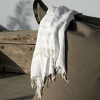 Mykonos - Fouta - Blanc/Argent