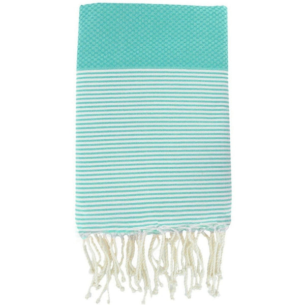 Ibiza - Fouta Nid D'Abeille - Bleu Aqua