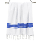 St Tropez - Fouta Blanche - Blanc/Bleu Grec