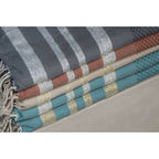 Hamptons - Fouta Nid D'Abeille - Gris Moyen/Argent