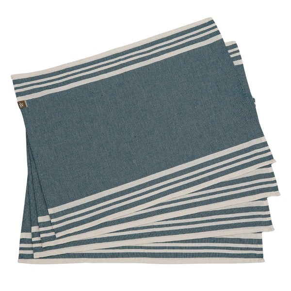 Mahdia - Set De Table (X4) - Bleu Pétrole
