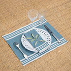 Mahdia - Set De Table (X4) - Bleu Pétrole