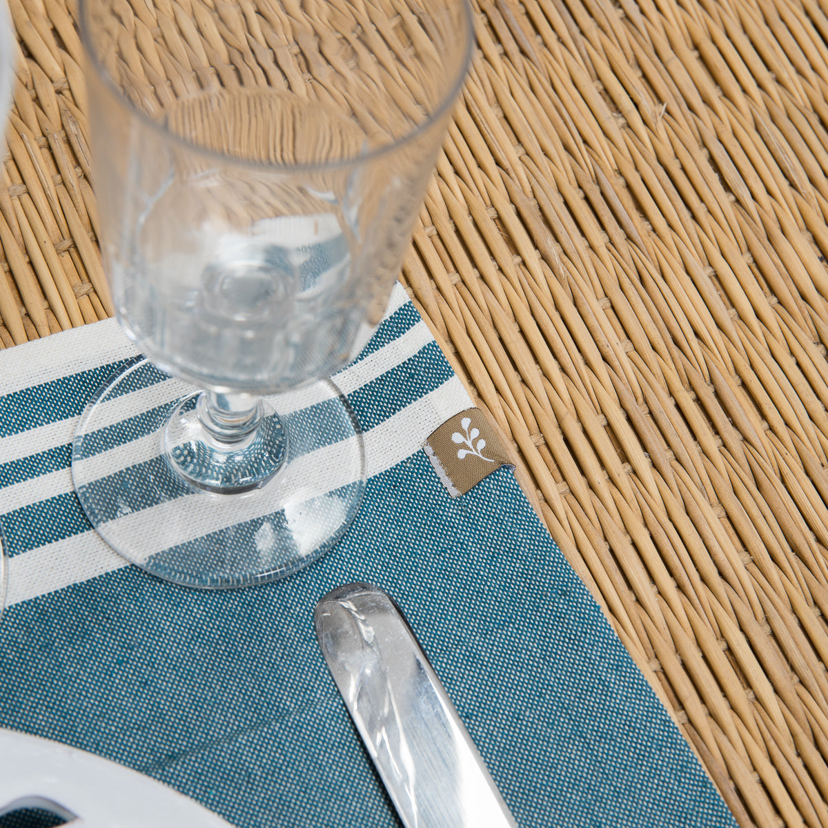 Mahdia - Set De Table (X4) - Bleu Pétrole