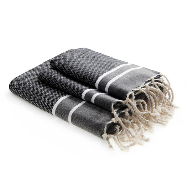 Stockholm - Foutas De Bain (1 Grande et 2 Petites) - Noir