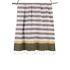 Arcachon - Fouta Tricolore - Taupe Clair/Safran/Kaki