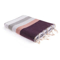 Arcachon - Fouta Tricolore - Gris/Rose/Prune