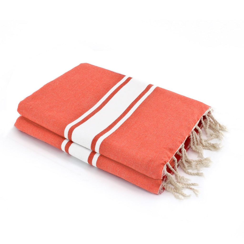 St Tropez - Fouta Xxl - Orange Corail