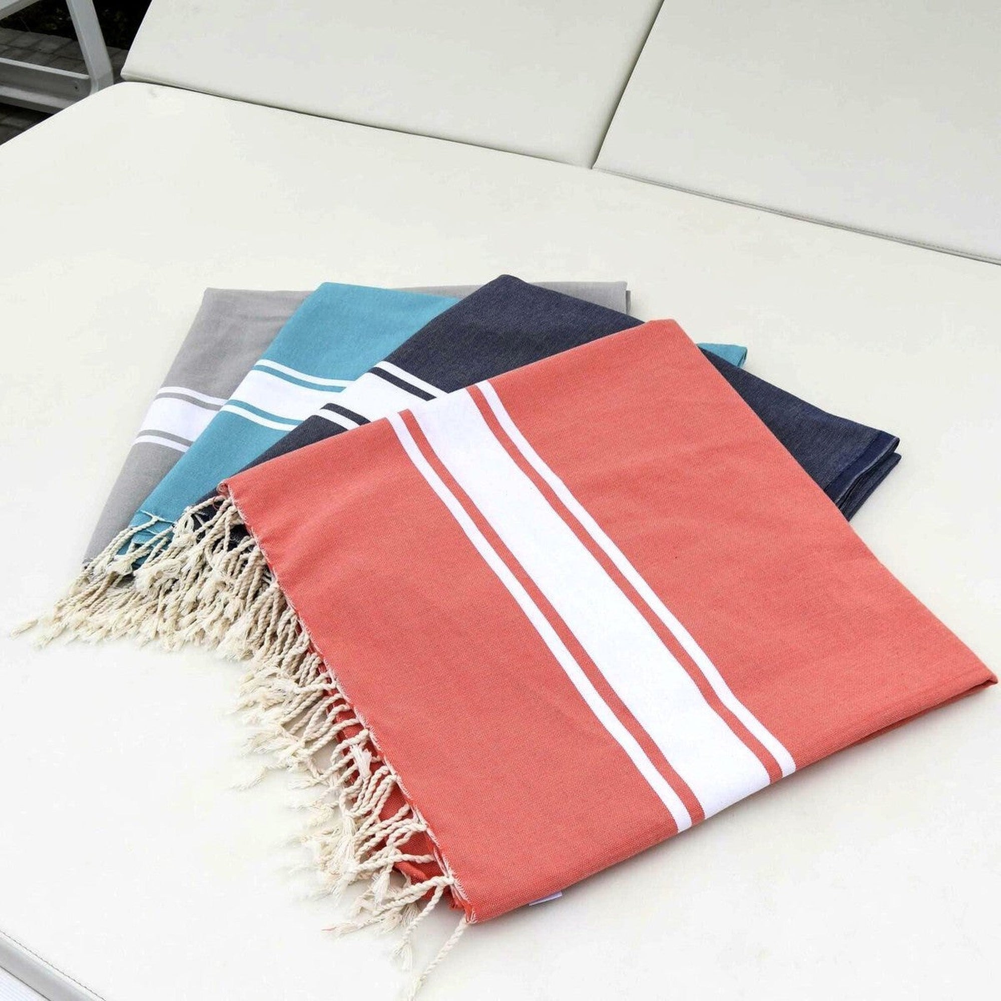 St Tropez - Fouta Xxl - Orange Corail