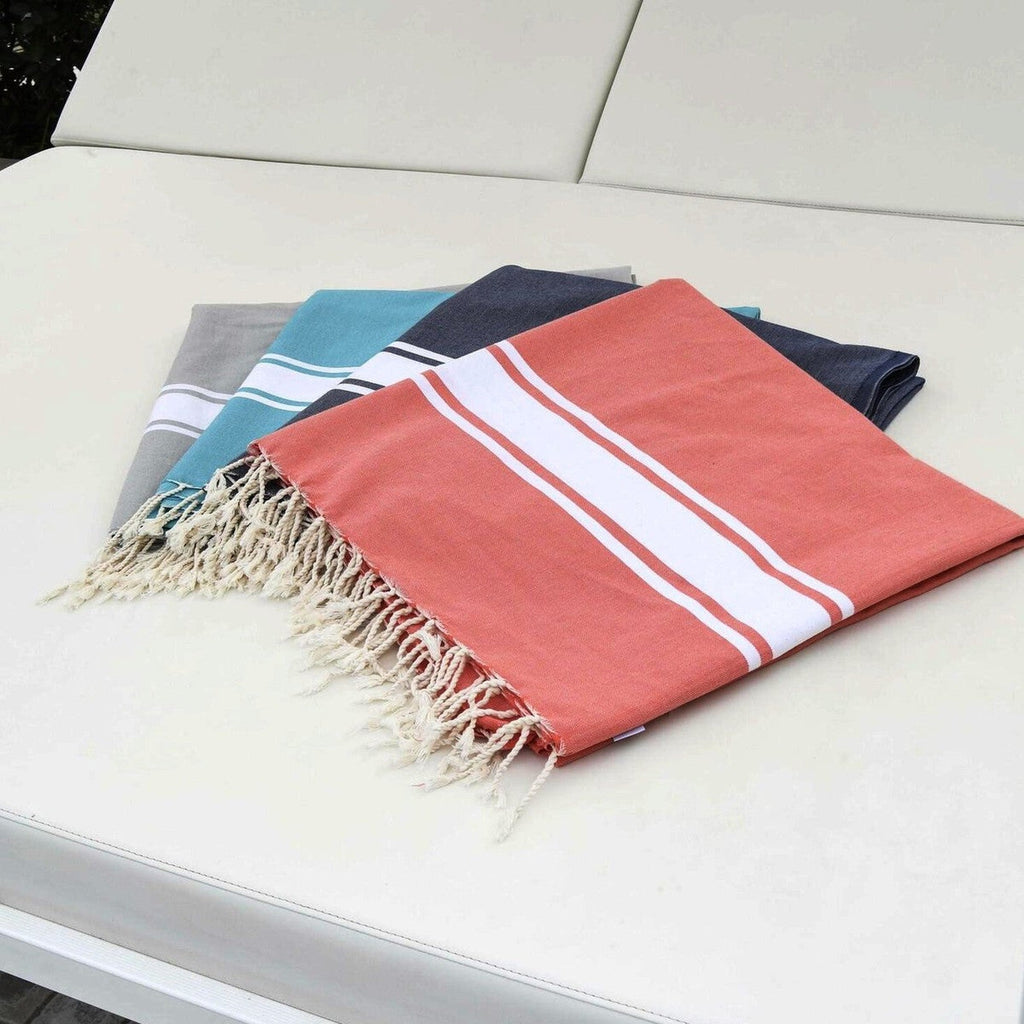 St Tropez - Fouta Xxl - Orange Corail