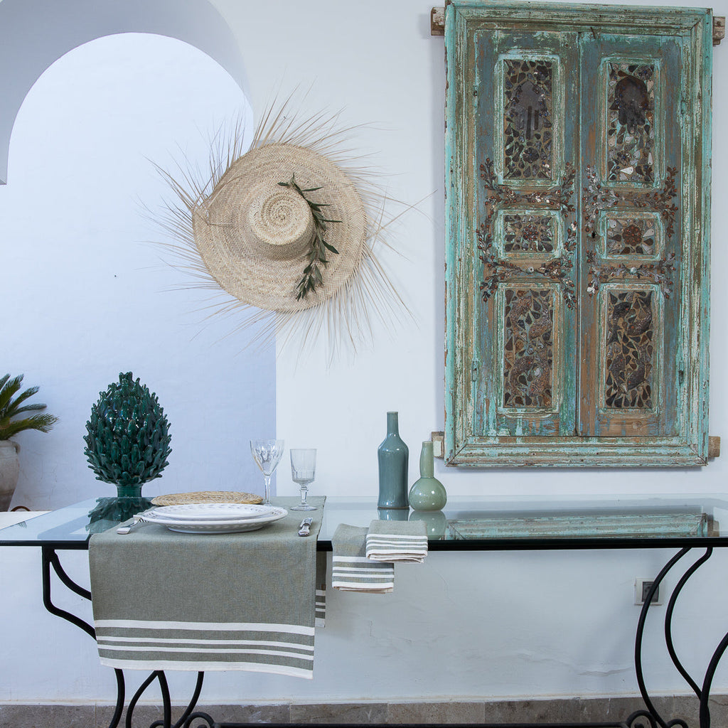 Mahdia - Chemin De Table - Vert Olive
