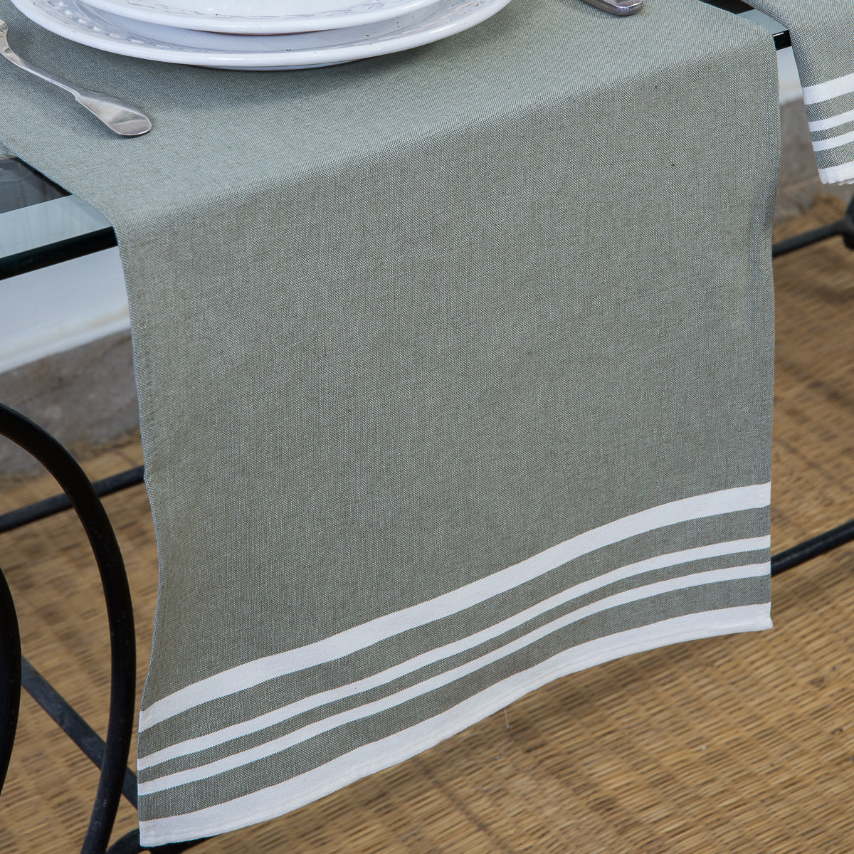Mahdia - Chemin De Table - Vert Olive