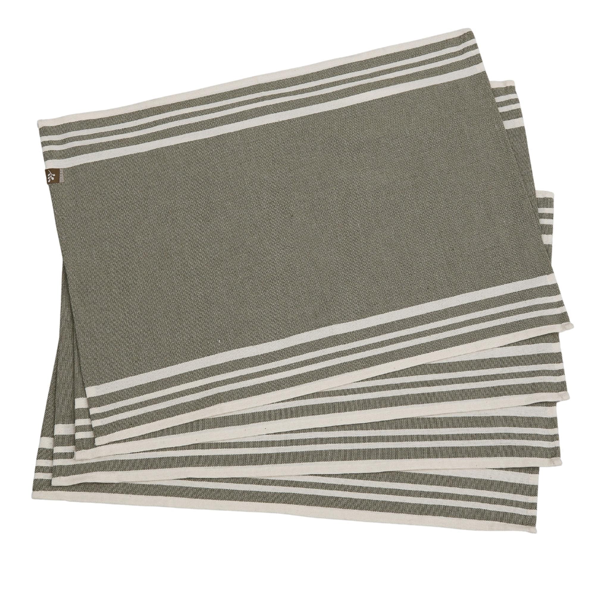 Mahdia - Set De Table (X4) - Vert Olive