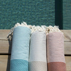 Ibiza - Fouta Nid D'Abeille - Vert Canard