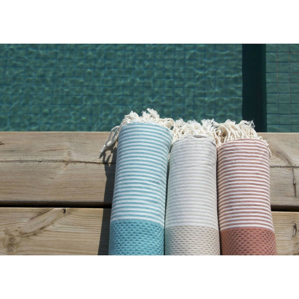 Ibiza - Fouta Nid D'Abeille - Vert Canard