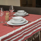 Hamptons - Nappe - Rouge/Argent