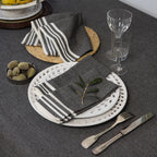 Mahdia - Lot De 4 Serviettes De Table - Noir