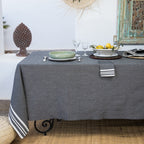 Mahdia - Lot De 4 Serviettes De Table - Noir