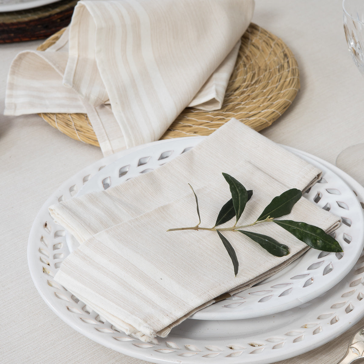 Mahdia - Lot De 4 Serviettes De Table - Lin