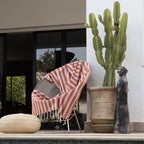 Capri - Fouta Jacquard - Rouge Tomette
