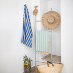 Capri - Fouta Jacquard - Bleu Grec