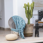 Capri - Fouta Jacquard - Bleu Pétrole