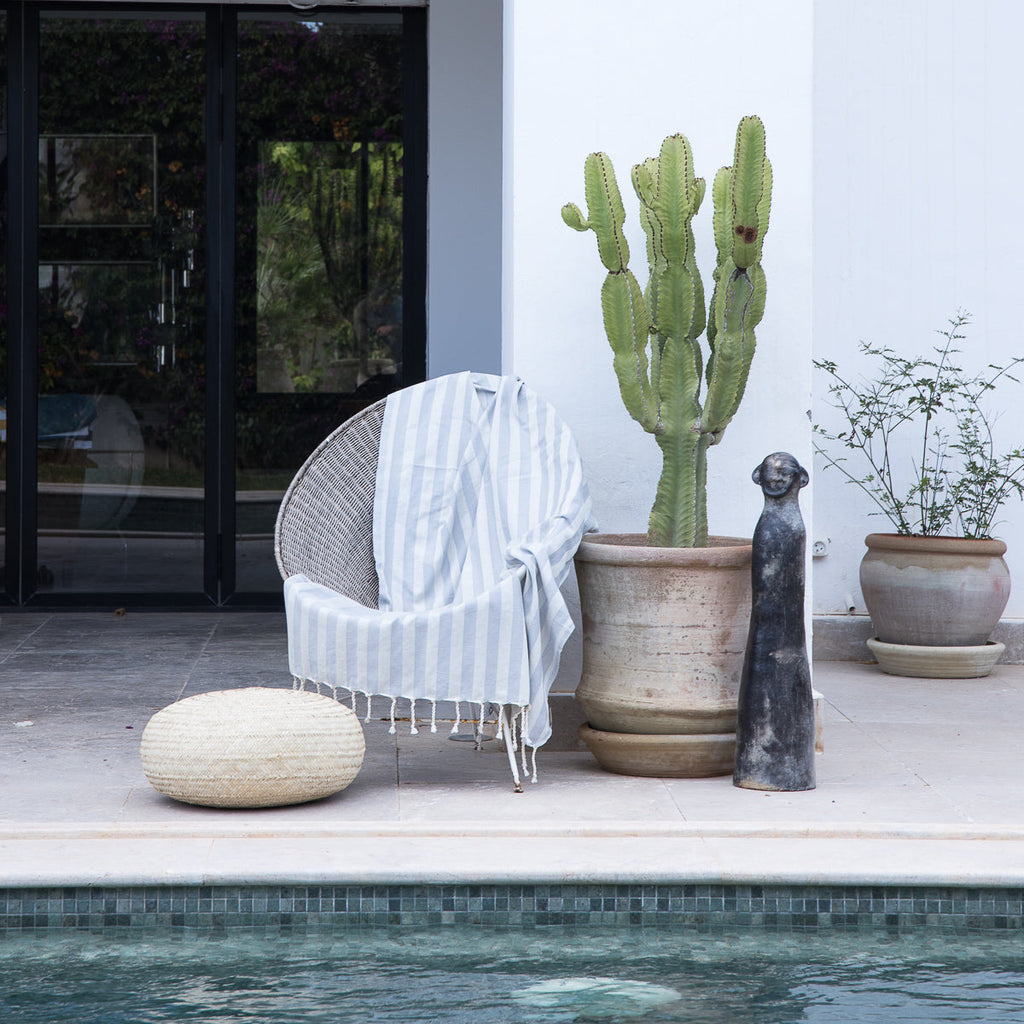 Capri - Fouta Jacquard - Gris Clair