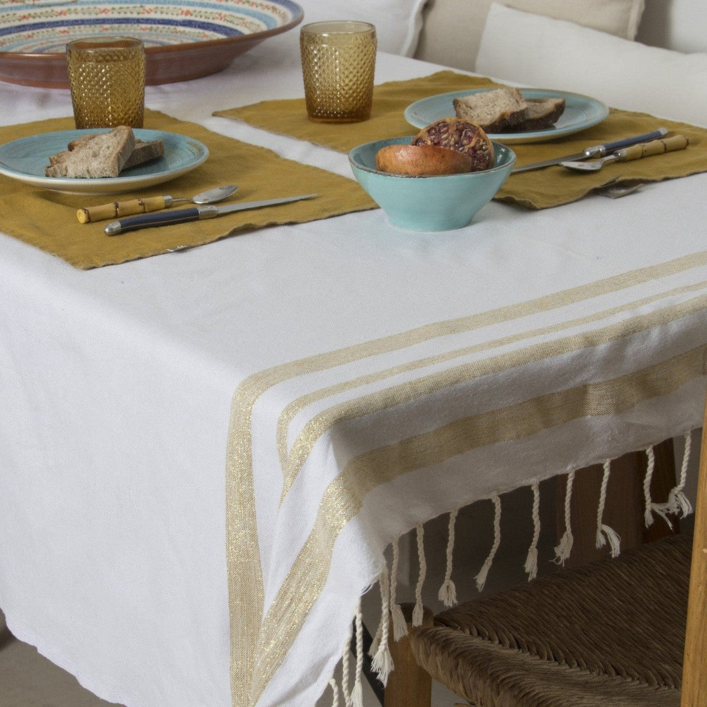Hamptons - Nappe - Blanc/Or