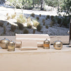 Hamptons - Foutas De Bain (1 Grande et 2 Petites) - Beige/Blanc