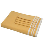 Mahdia - Nappe + 8 Serviettes - Jaune Moutarde