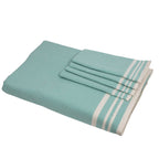 Mahdia - Nappe + 8 Serviettes - Vert D'Eau