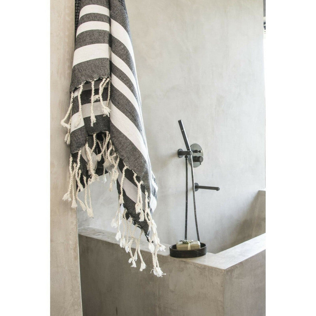 Hamptons - Foutas De Bain (1 Grande et 2 Petites) - Noir/Blanc