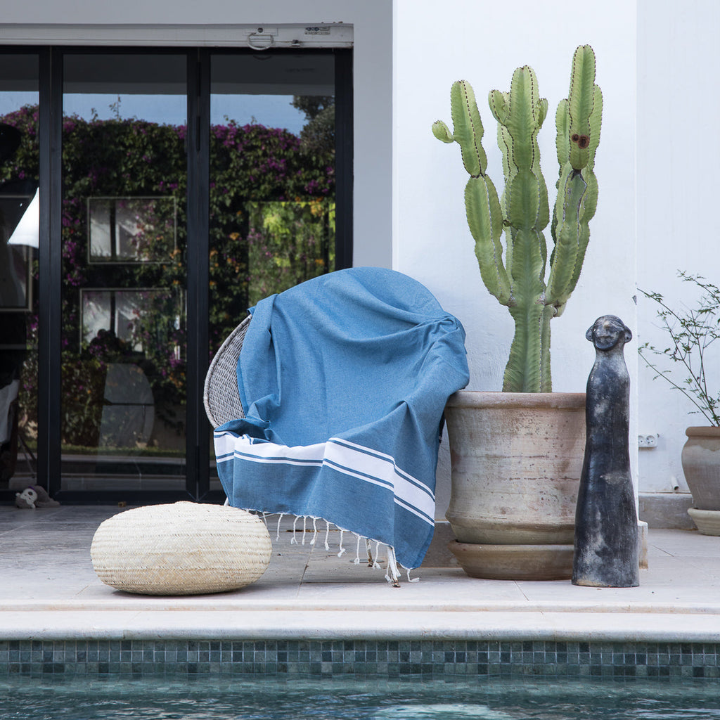 St Tropez - Fouta - Bleu Orage