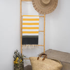 Arcachon - Fouta Tricolore - Jaune/Noir/Kaki