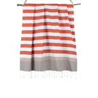 Arcachon - Fouta Tricolore - Terracotta/Taupe Clair