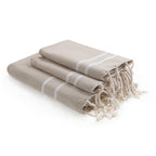 Stockholm - Foutas De Bain (1 Grande et 2 Petites) - Taupe Clair