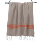 St Tropez - Fouta Bicolore - Taupe Clair/Terracotta