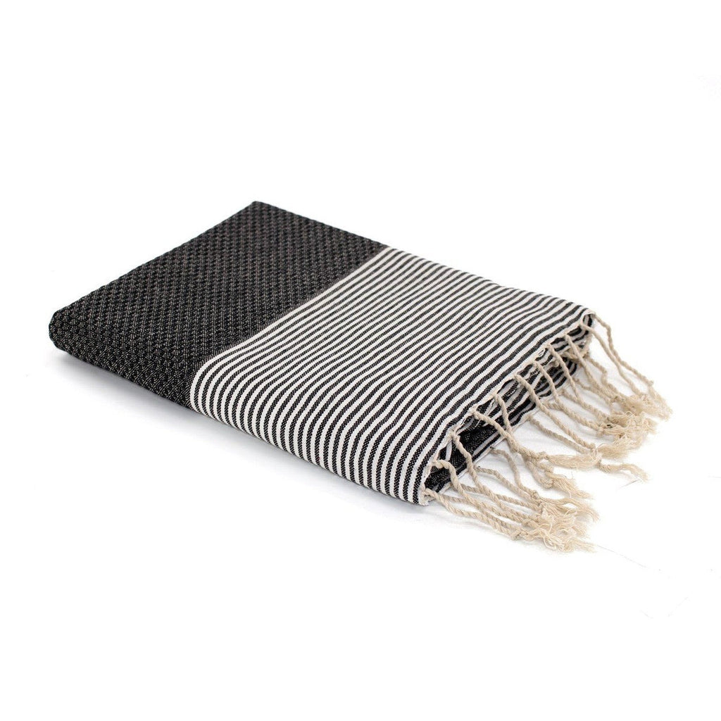 Ibiza - Fouta Nid D'Abeille - Noir