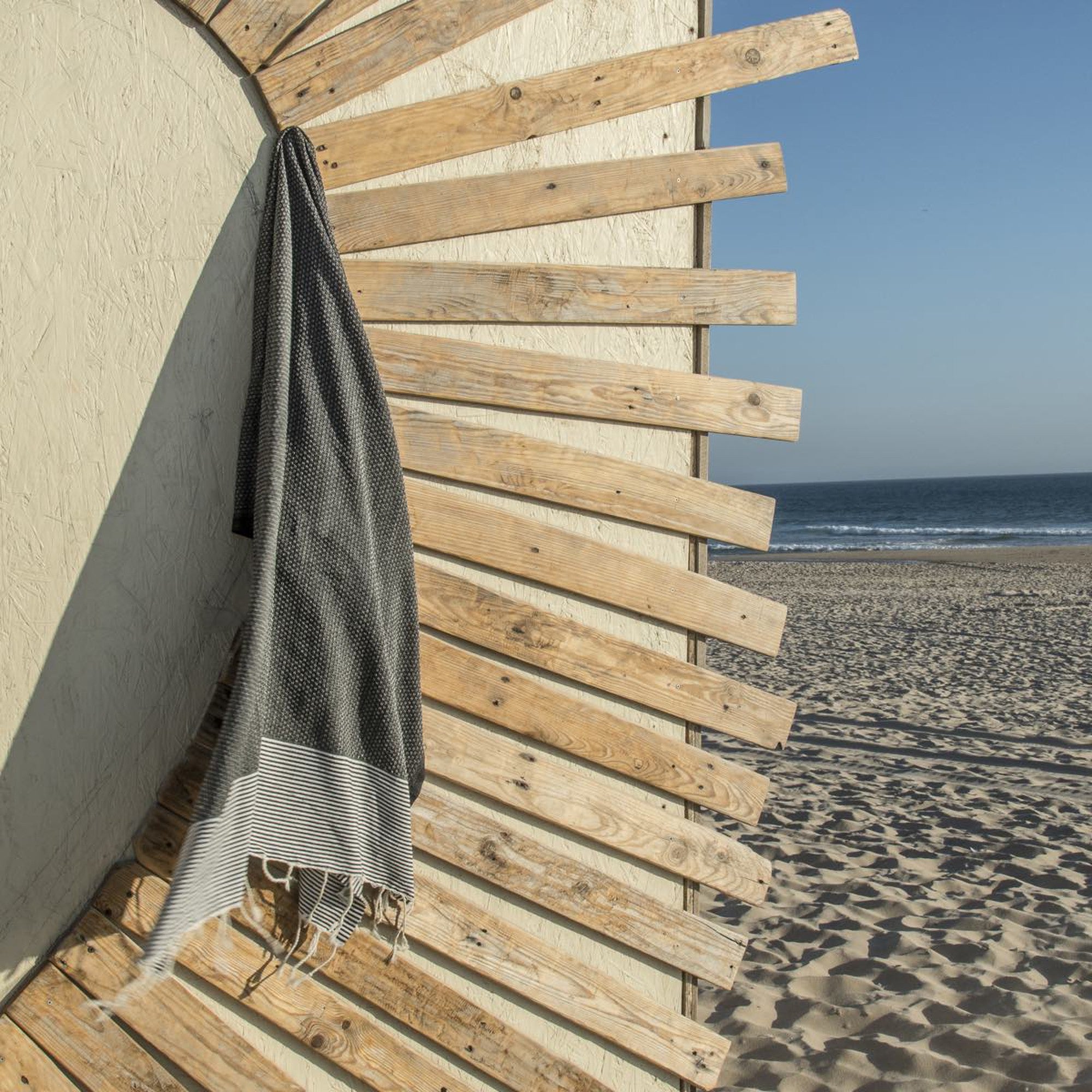 Ibiza - Fouta Nid D'Abeille - Noir
