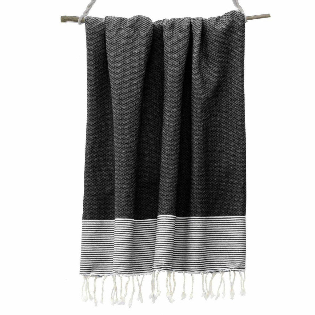 Ibiza - Fouta Nid D'Abeille - Noir