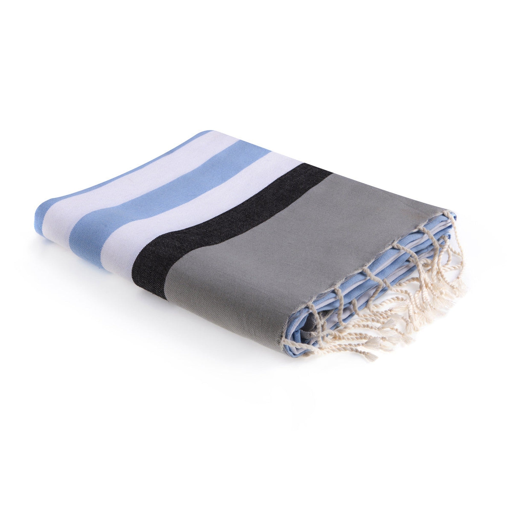 Arcachon - Fouta Tricolore - Bleu Ciel